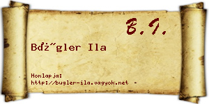 Bügler Ila névjegykártya